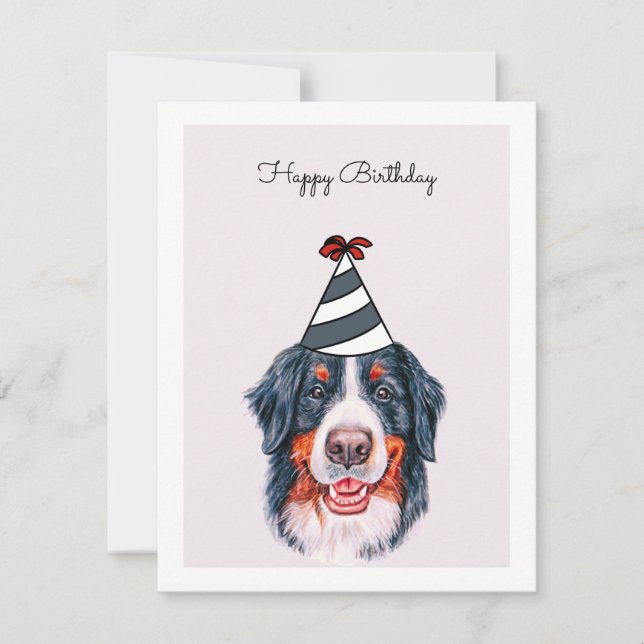 Perro de montaña de Bernese con tarjeta Gorra Fies (Anverso)