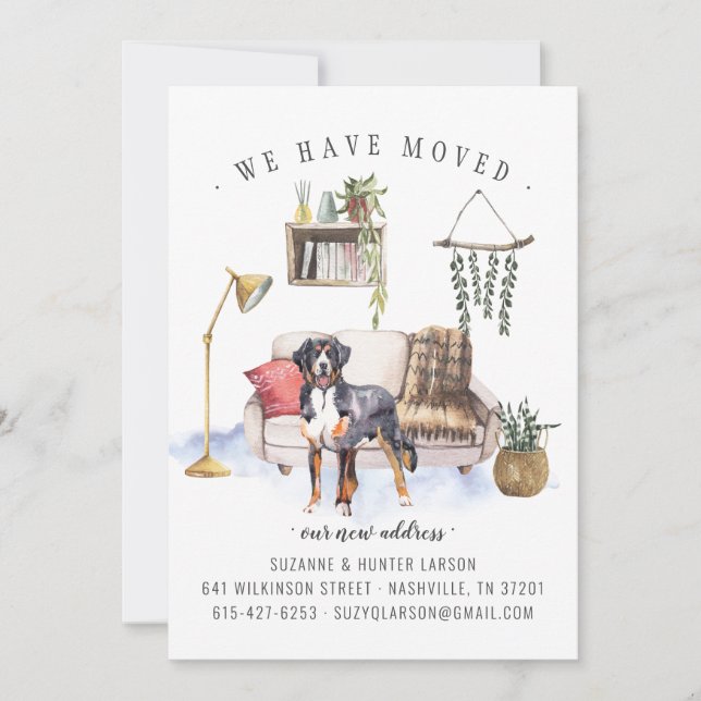 Perro de montaña de Bernese | Invitación móvil (Anverso)