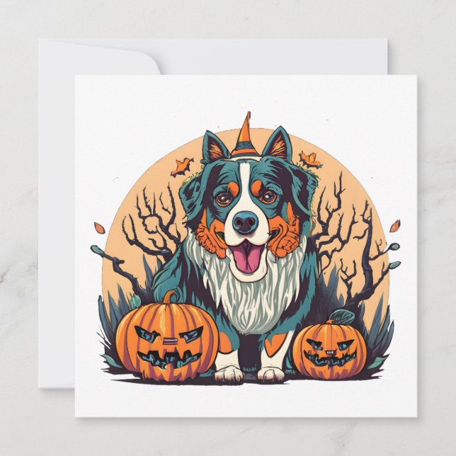 Perro de montaña de Bernese Tocó Halloween (Anverso)