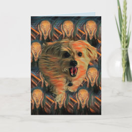 Perro de Morkie tarjeta de cumpleaños divertida 50