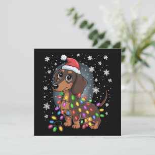 Perro de Navidad Dachshund Santa Wiener