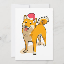 Perro de Navidad Shiba Inu Papá Noel
