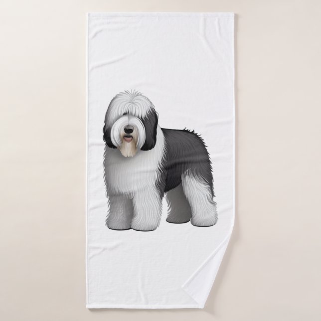 Perro de oveja inglés 10 (Toalla de baño)
