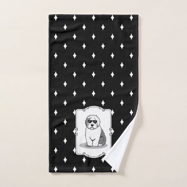 Perro de oveja inglés antiguo de Guay (gris 1) gra (Toalla de mano)