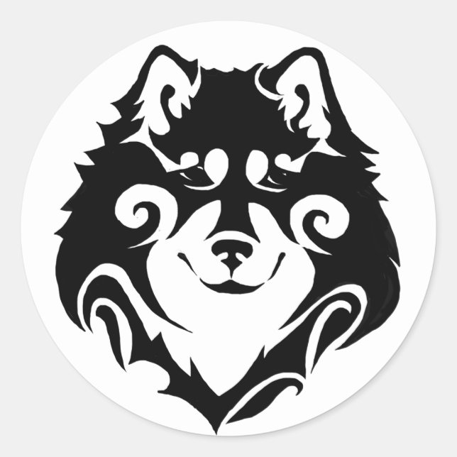 PERRO DE PASTOREO FINLANDÉS - pegatinas (Anverso)