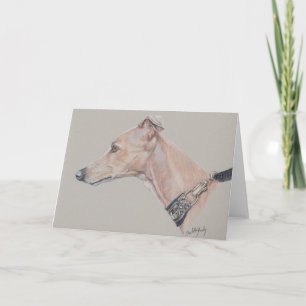 Perro De Perfil De Marioneta En La Tarjeta De Salu