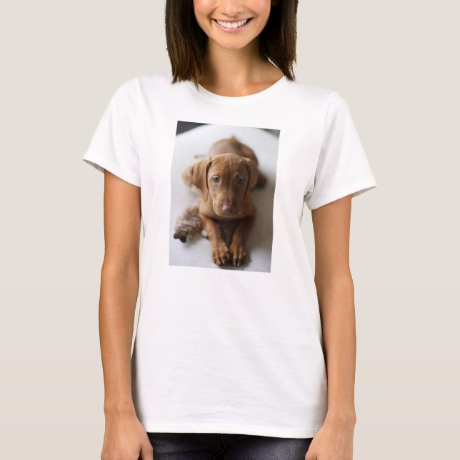 Perro de perrito adorable de Vizsla - camiseta del (Anverso)