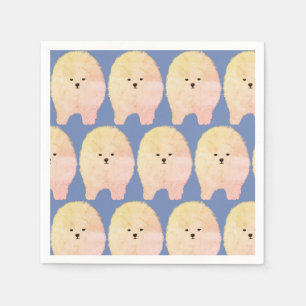 Perro de Pomeranian, servilleta de papel de