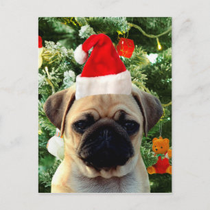 Perro de pug cachorro árbol de Navidad Ornamentos