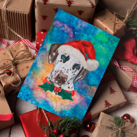 Perro de raza dálmata Navidad