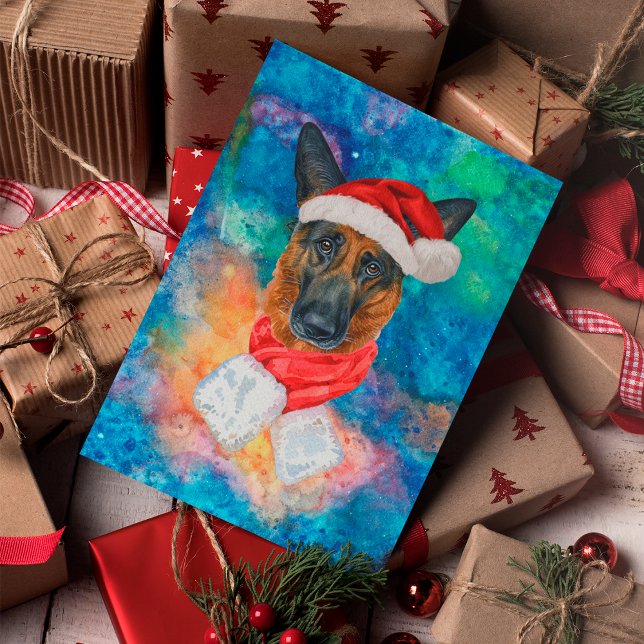 Perro de raza Pastor Alemán Navidad (Subido por el creador)