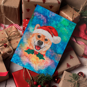 Perro de raza Shiba Inu Navidad