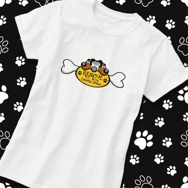 Perro de rescate es mi camiseta favorita de la raz (Subido por el creador)
