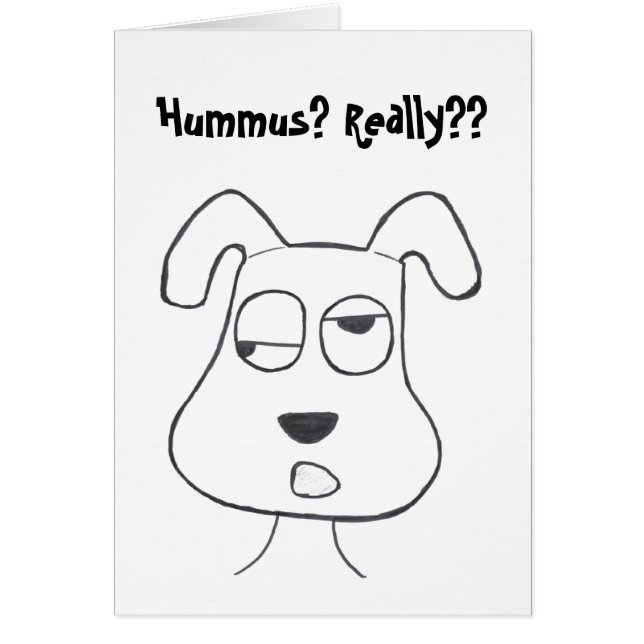 Perro de Stinkeye y tarjeta del hummus (Frente)