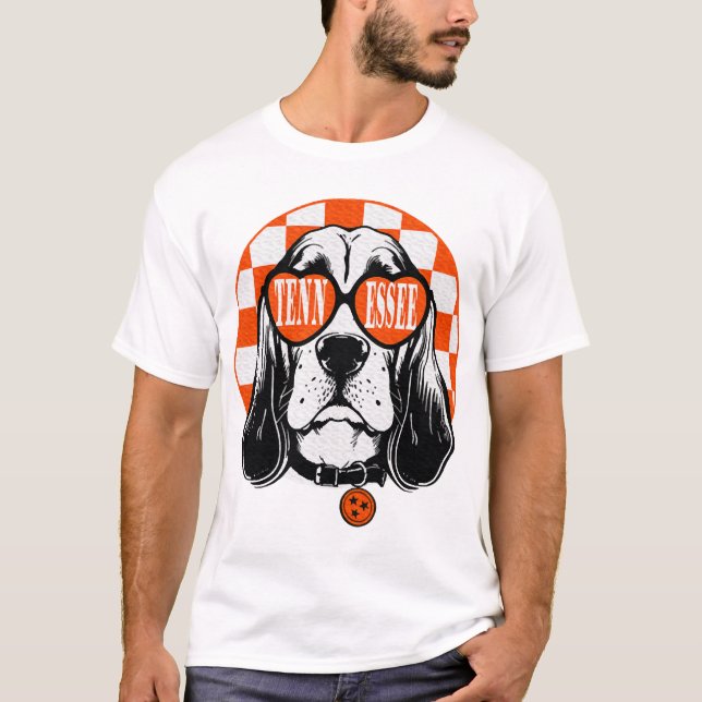 Perro de Tennessee Naranja Blanco Rocky Top TN (Anverso)