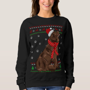 Perro de Terranova feo Navidades suéter Santa