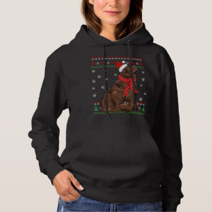 Perro de Terranova feo Navidades suéter Santa