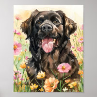 Perro de Terranova Gentle Giant Poster arte en el