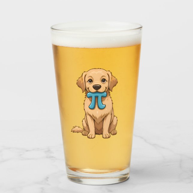 Perro Del Día Pi Con Símbolo Pi | Feliz Día De Pi (Anverso (lleno))