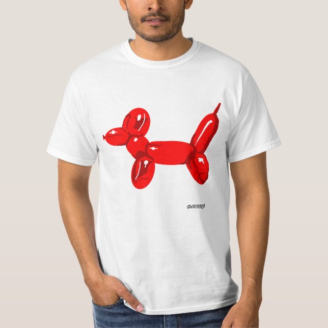 Perro del globo - camiseta blanca (Anverso)