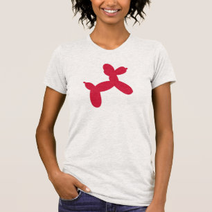 Perro del globo - camiseta fina del jersey de