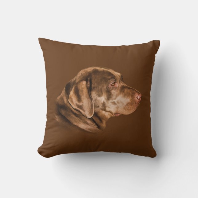 Perro del labrador retriever, Cojín decorativo, (Anverso)