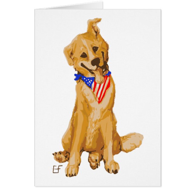 Perro del "perrito patriótico" con el pañuelo de (Frente)