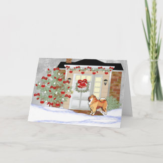 Perro del perro chino del navidad