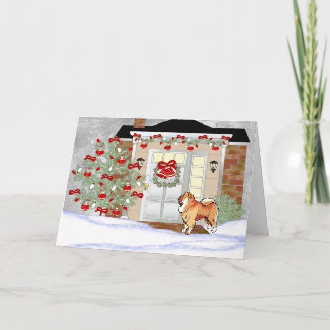 Perro del perro chino del navidad (Anverso)