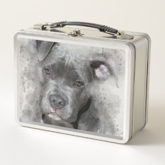Perro del pitbull de la pintura de la acuarela del