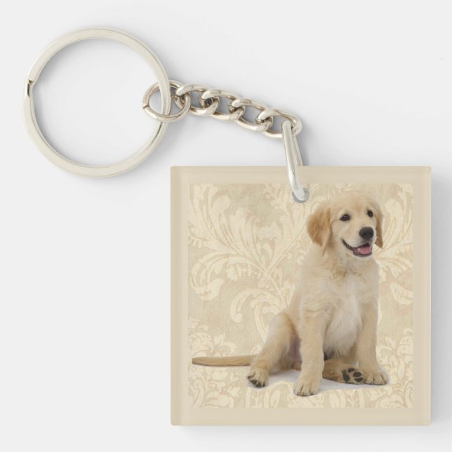 Perro del regalo del llavero de la foto del (Frente)