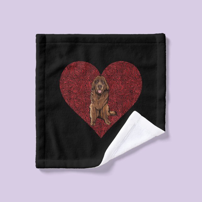 perro día de San Valentín | Newfie Lover Present (Toallita)