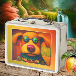 Perro divertidísimo colorido y artístico