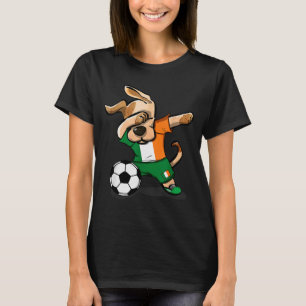 Perro Divertido Dabbing Irlanda Jersey de Fútbol D