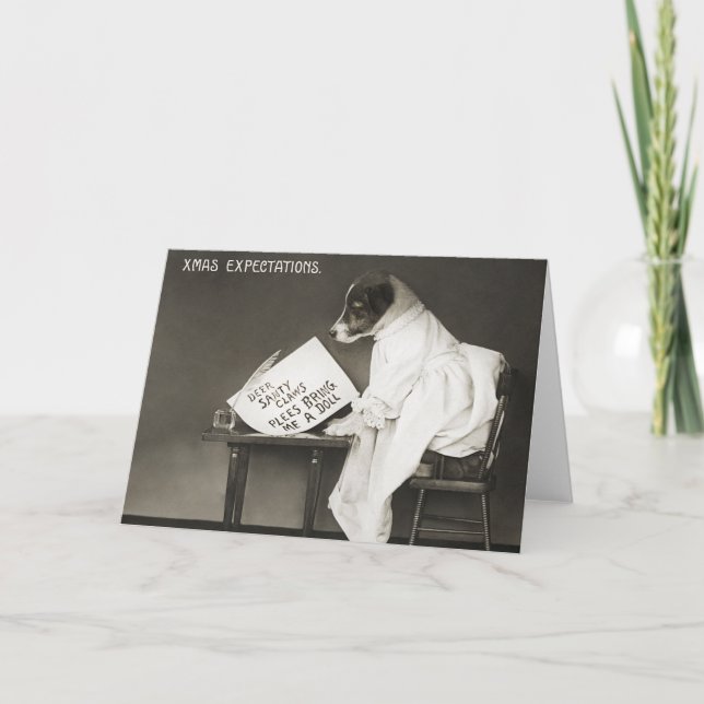 Perro divertido de la Navidad Vieja (Anverso)