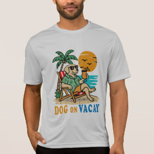 Perro Divertido en Vacaciones Camiseta   Lindo Ver