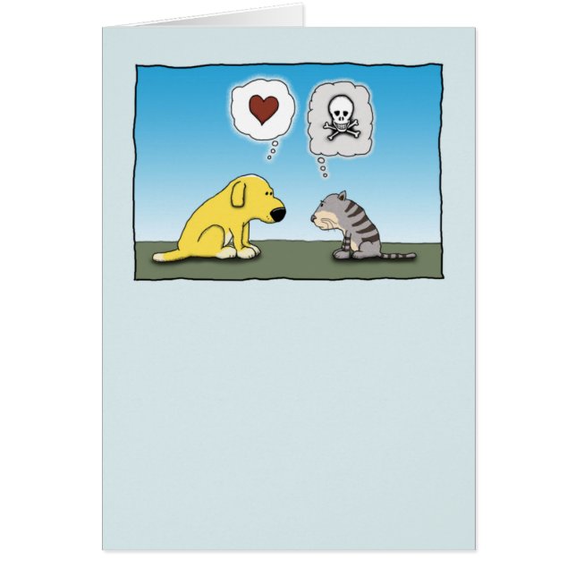 Perro divertido y amor y odio del gato (Frente)