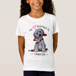 Perro Doodle Mi Corazón Pertenece a la camiseta