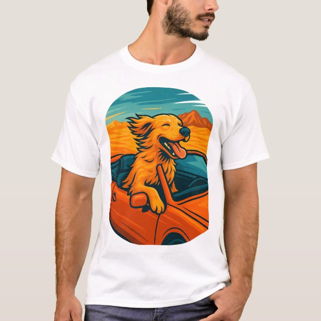 Perro en camiseta descapotable (Anverso)