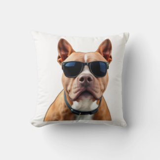 Perro en Cojín decorativo de gafas de sol