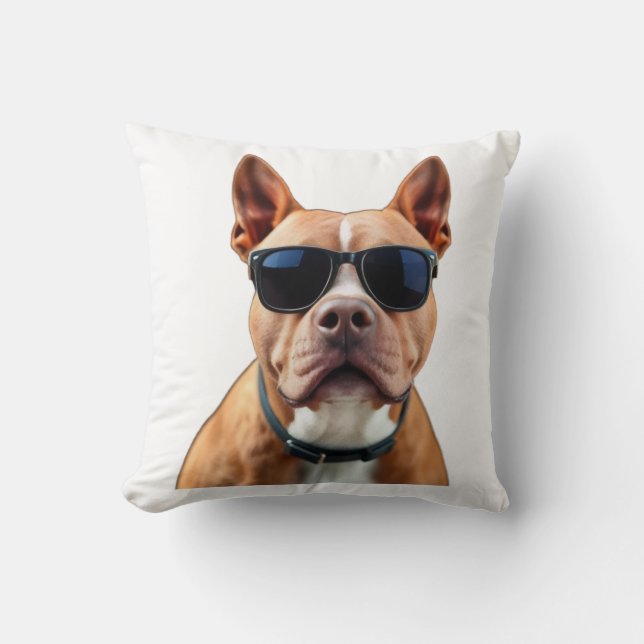 Perro en Cojín decorativo de gafas de sol (Anverso)