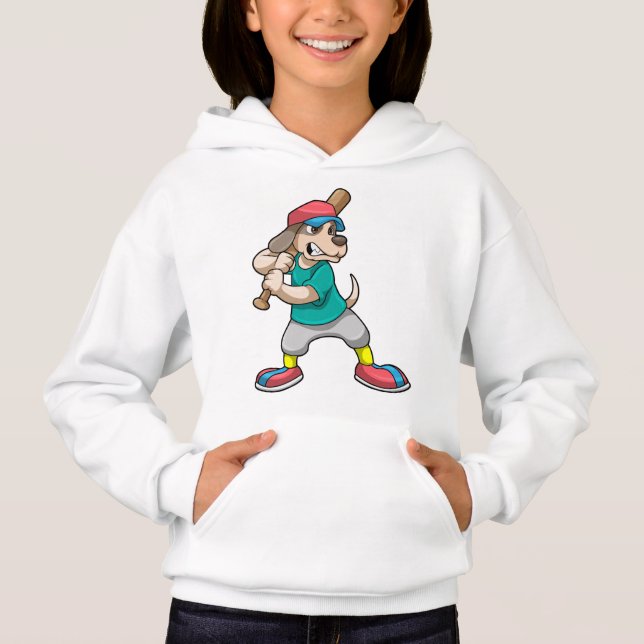 Perro en el béisbol con bate de béisbol (Anverso)