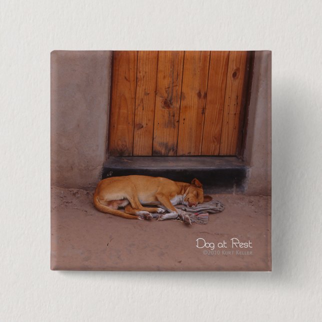 Perro en el botón de plaza de descanso (Anverso)