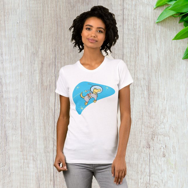 Perro en el espacio camiseta de mujeres (Subido por el creador)