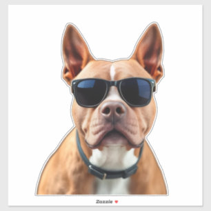 Perro en gafas de sol Personalizado Pegatina de vi