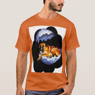 Perro en la camisa de huevo