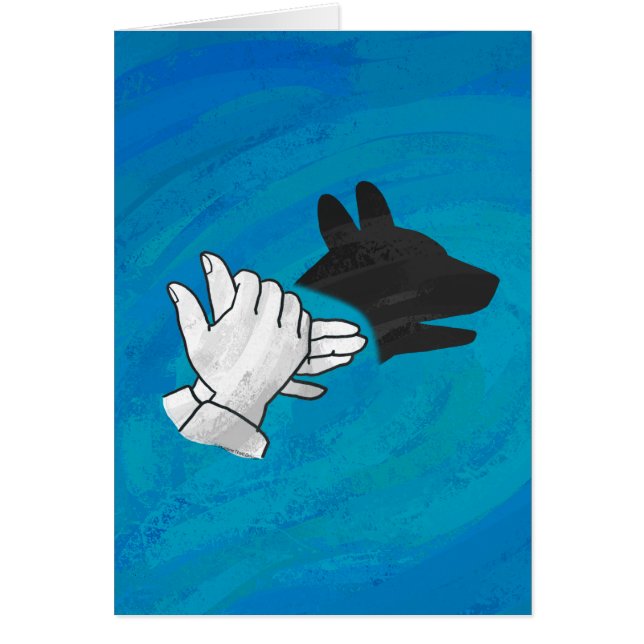 Perro en la sombra sobre el azul (Frente)