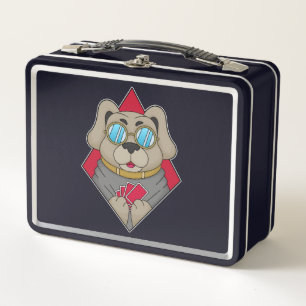 Perro en Poker con tarjetas de póker