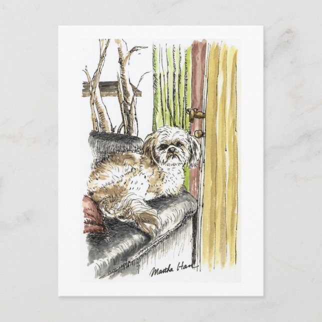 Perro en postales para sofá (Anverso)