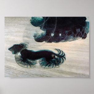 Perro en un Poster de arte ventilado